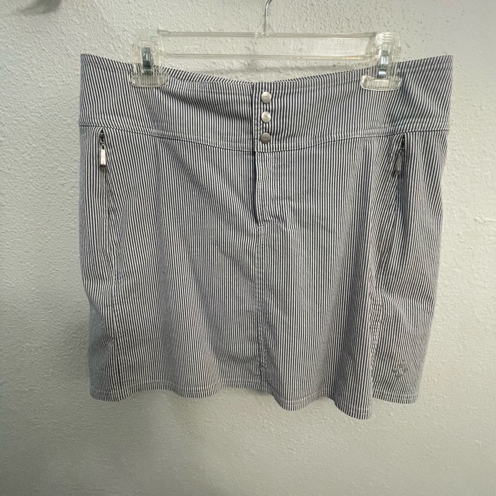 Jofit Navy and White Striped Skort